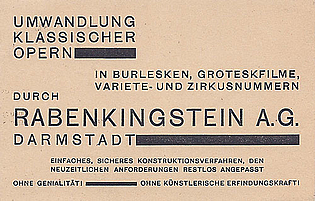 ‚Die Rabenkingstein A.G.‘ (Arthur Maria Rabenalt, Wilhelm Reinking, Claire Eckstein)