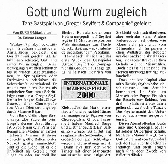 Auch im Westen ein interessierter Blick gen Osten, Wiesbadener Kurier, 26. 05. 2000