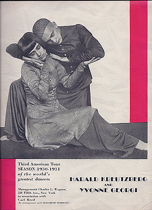 Programmheft der Third American Tour, Season 1930 - 1931, of the world’s greatest dancers Harald Kreutzberg and Yvonne Georgi.