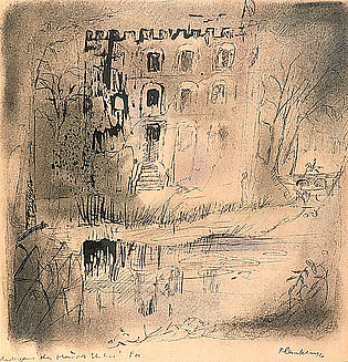  Anneliese Planken: Illustration zu E. A. Poe. Der Untergang des Hauses Usher, 1936