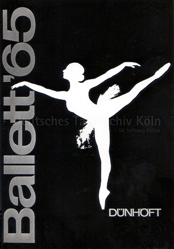 Titelblatt des von Dietmar Dünhöft jährlich gestalteten Ballettkalenders 1965 