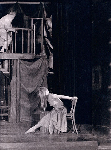 Sylvia Wenschau im ‚Wunderbaren Mandarin‘ (Bartók), Städtische Bühne Heidelberg 1956.